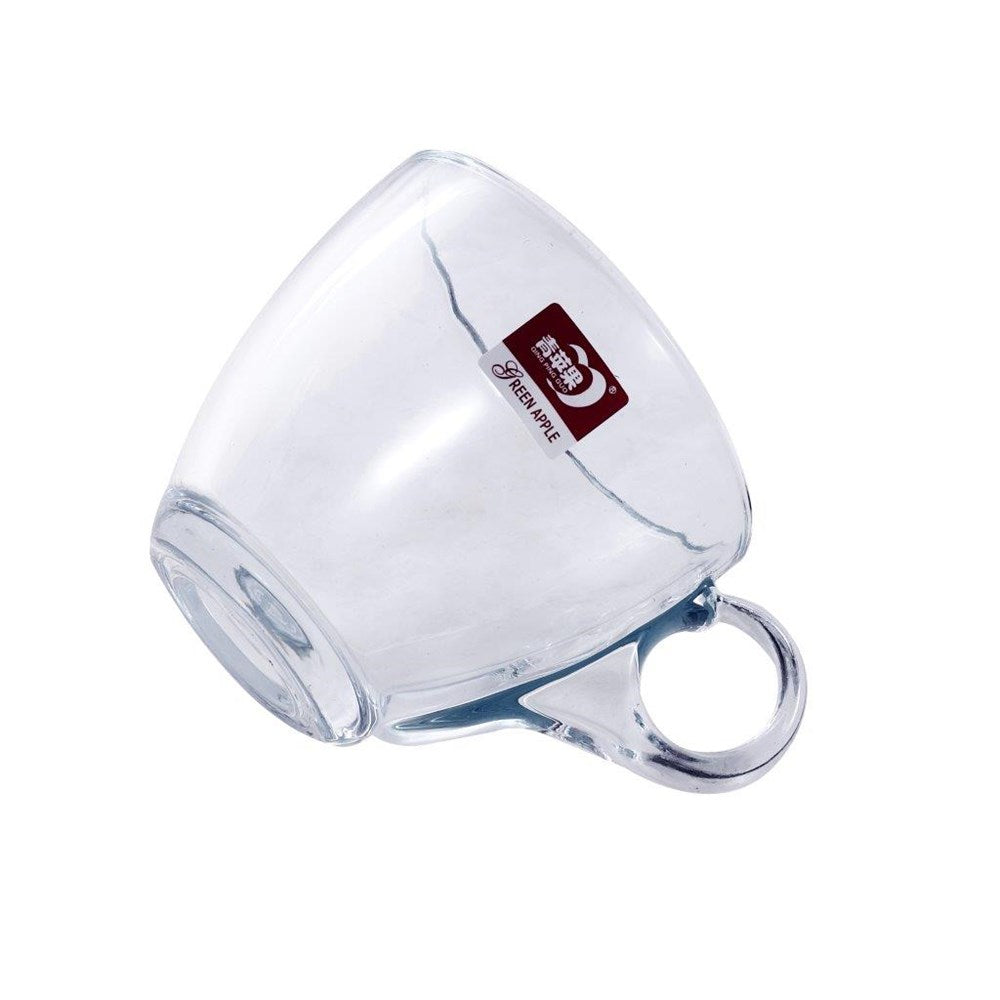 Glass Tea Cup with Saucer Set of 6 190 ml
