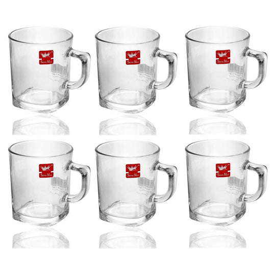 Premium Lead Free Glass Tea Cup Set of 6 pcs 270 ml