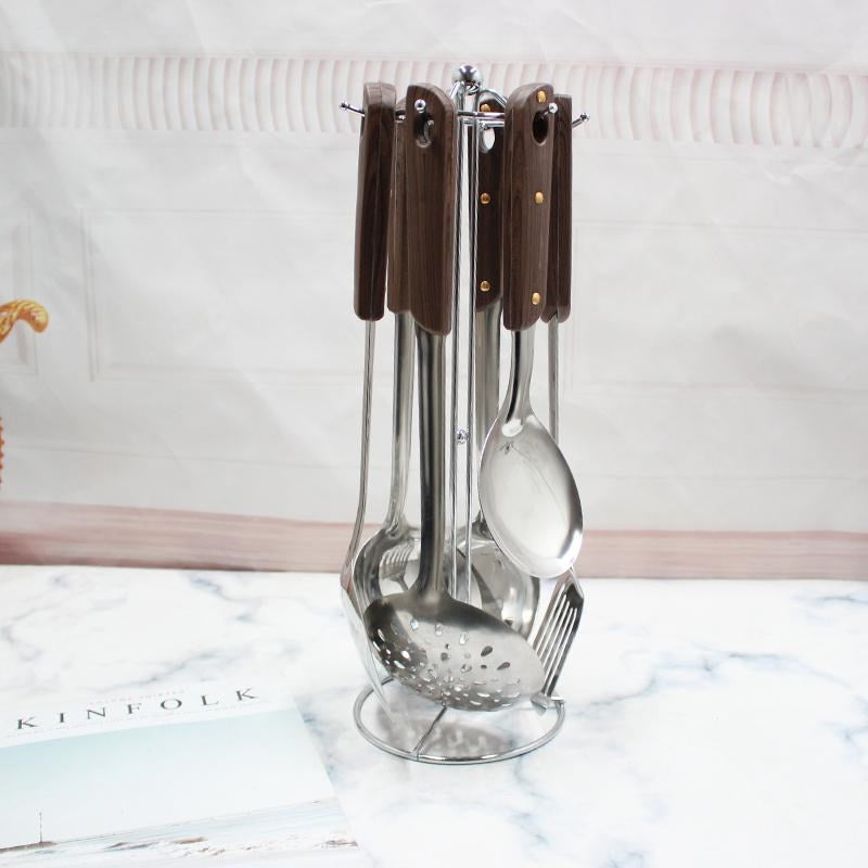 Stainless Steel Kitchen Cutlery Utensil Set of 6 with 41 cm Stand