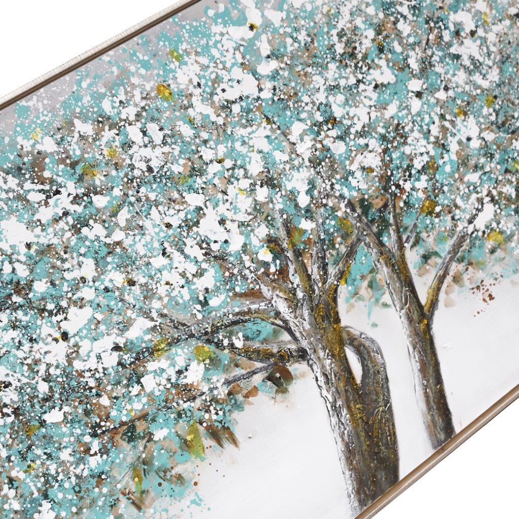 Home Decor Landscape Canvas Wall Art Abstract Tree Floral Oil Painting PVC Frame 70*140*3.5 cm