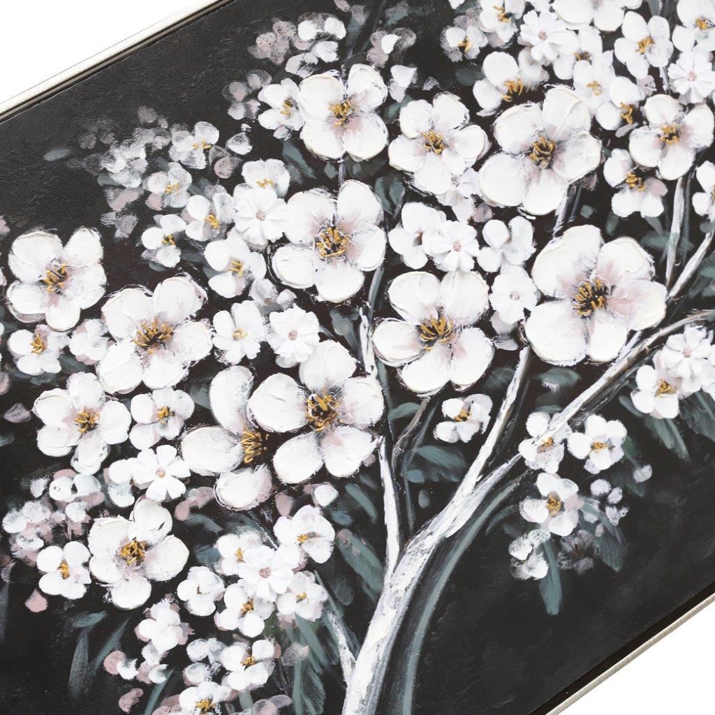 Home Decor Landscape Canvas Wall Art Abstract Floral Blossom Oil Painting PVC Frame 70*140*3.5 cm