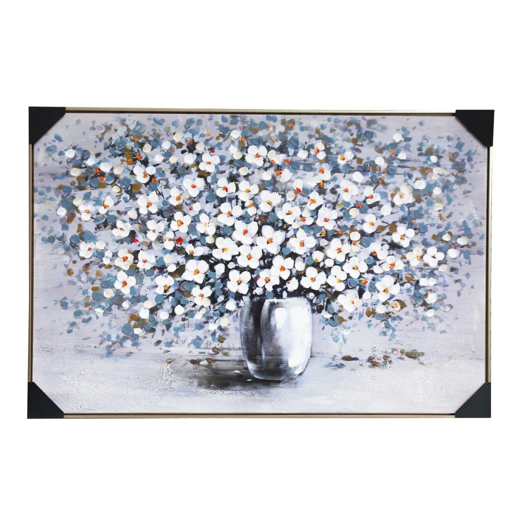 Home Decor Landscape Canvas Wall Art Abstract Floral Blossom Oil Painting PVC Frame 80*120*3.5 cm