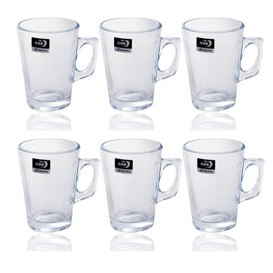 Premium Lead Free Glass Tea Cup Set of 6 pcs 130 ml