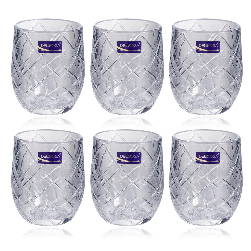 Drinking Glass Tumblers Set of 6 Pcs