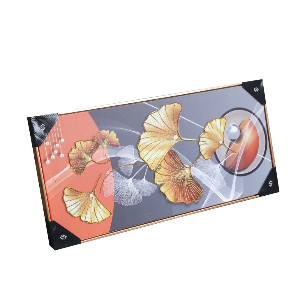 Home Decor Landscape Canvas Wall Art Abstract Floral Oil Painting Picture Frame 42*92 cm