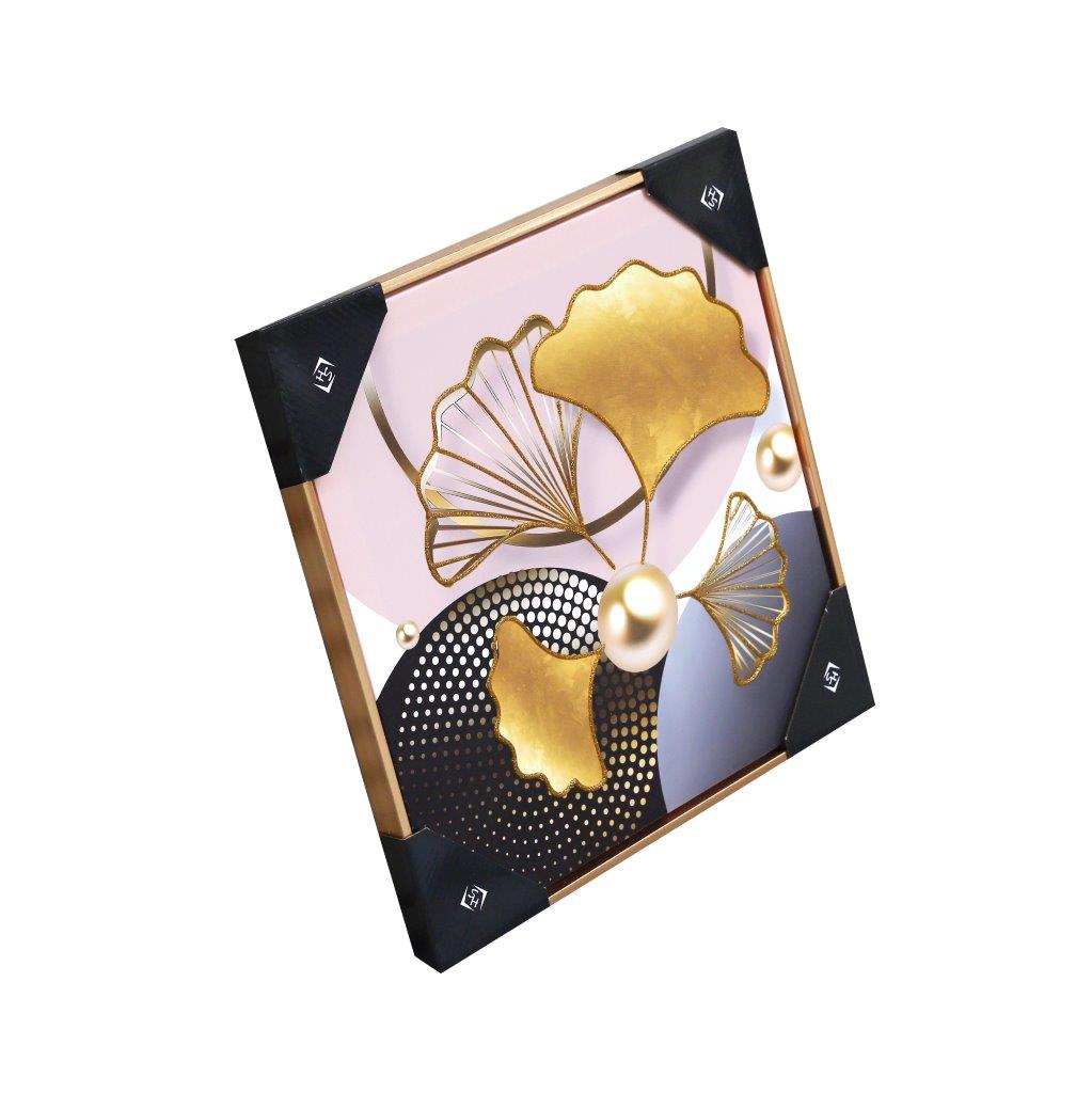 Home Decor Portrait Canvas Wall Art Abstract Deco Floral Oil Painting Picture Frame 42*42 cm