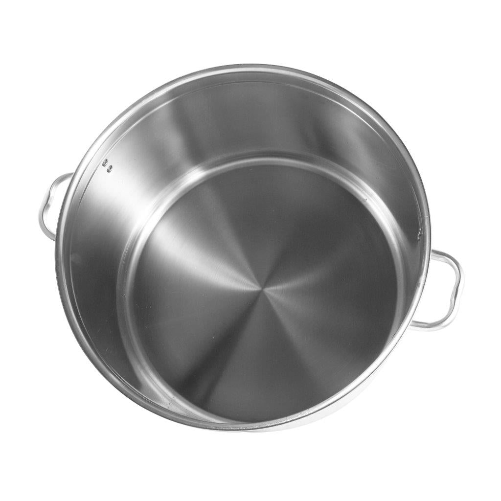 Stainless Steel Stockpot Heavy Base Casserole with Lid 30*23 cm