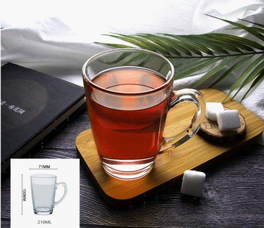 Premium Lead Free Glass Tea Cup Set of 6 pcs 210 ml
