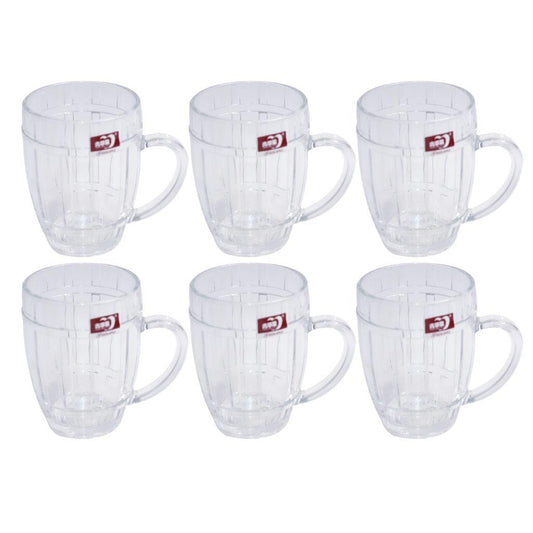 Premium Lead Free Glass Tea Cup Set of 6 Pcs 600 ml