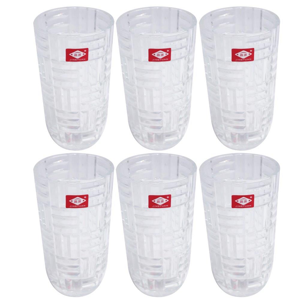 Premium Lead Free Glass Tumblers Set of 6 Pcs 315 ml