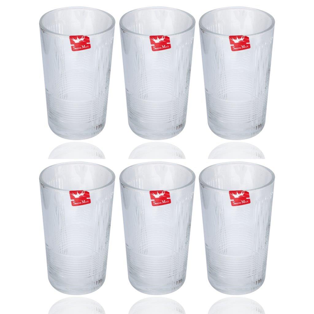 Premium Lead Free Glass Tumblers Set of 6 Pcs 315 ml