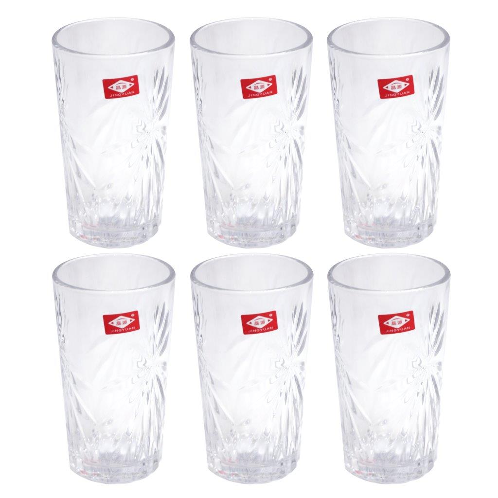 Premium Lead Free Glass Tumblers Set of 6 Pcs 340 ml