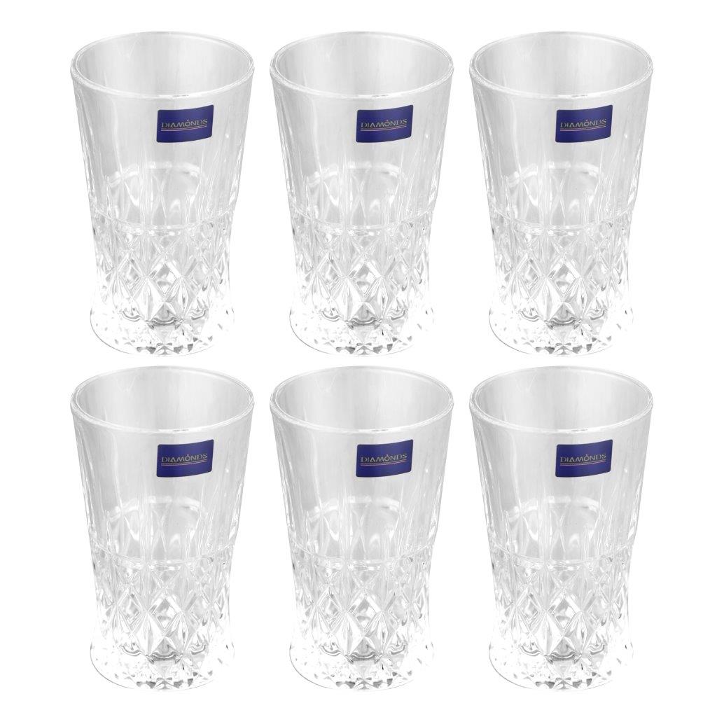 Premium Lead Free Glass Tumblers Set of 6 Pcs 230 ml