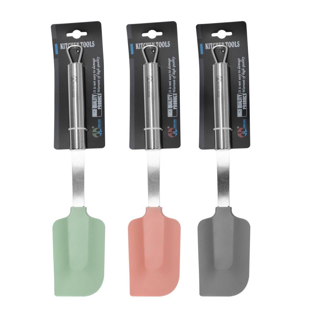 Stainless Steel Silicone Head Cooking Spatula Turner Kitchen Tool Gadget 29 cm