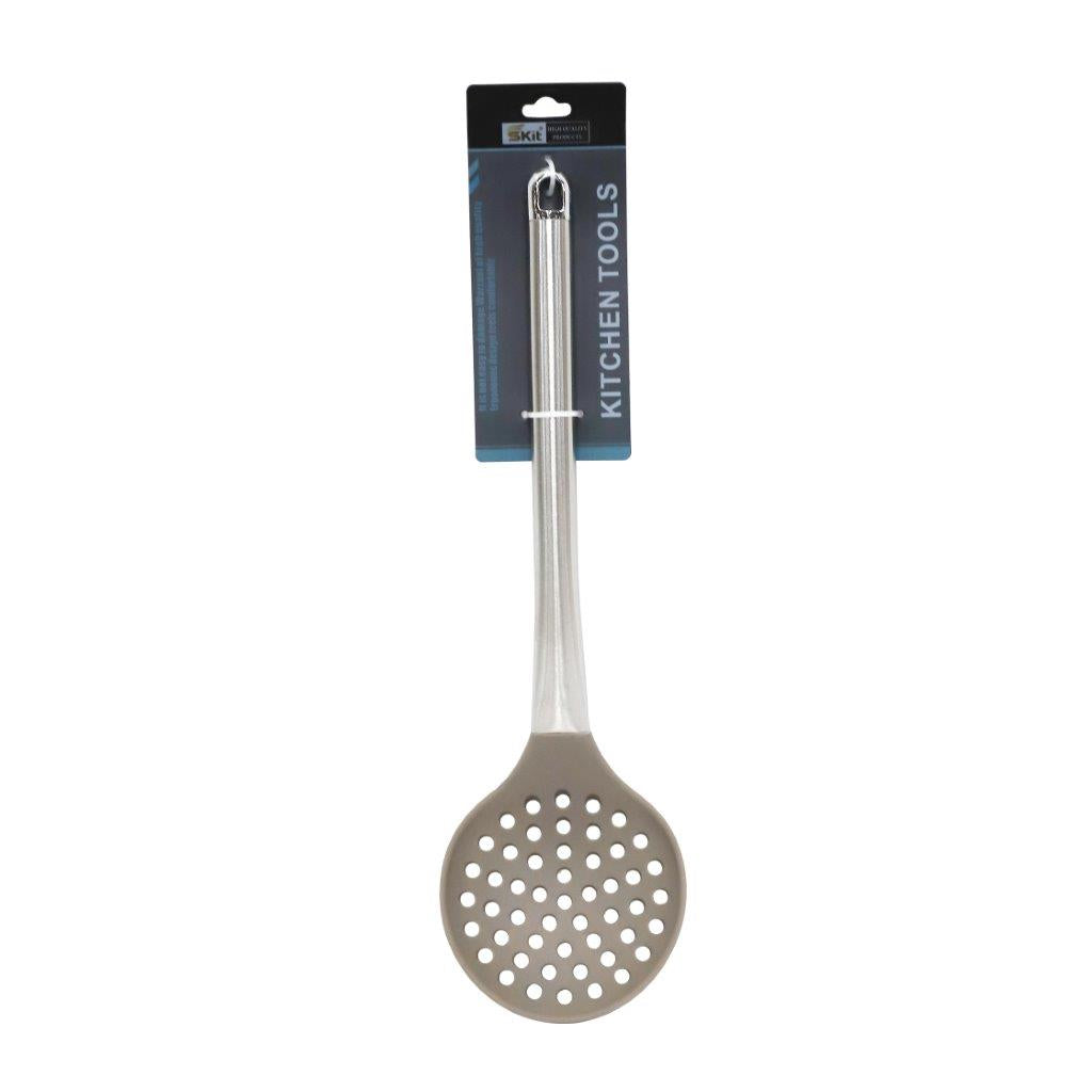 Stainless Steel Silicone Head Non Stick Skimmer Kitchen Tool Gadget 35*10 cm