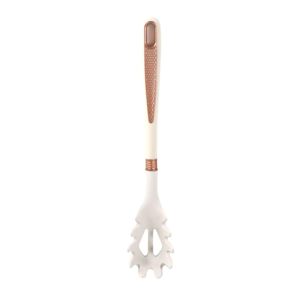 High Quality Plastic Kitchen Cutlery Utensil Spoon Set of 6 Pcs with Chrome Stand 11*17*39 cm