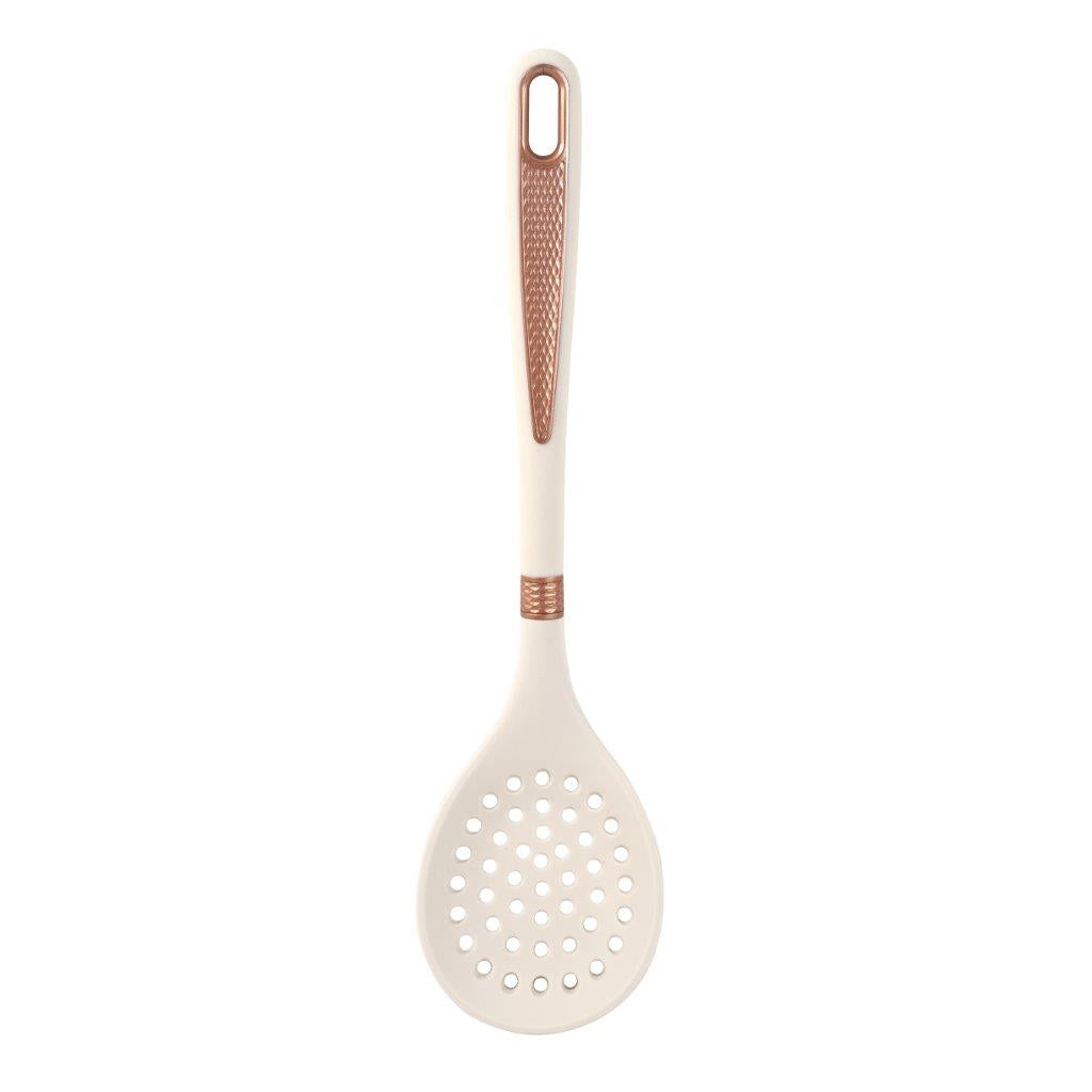 High Quality Plastic Kitchen Cutlery Utensil Spoon Set of 6 Pcs with Chrome Stand 11*17*39 cm