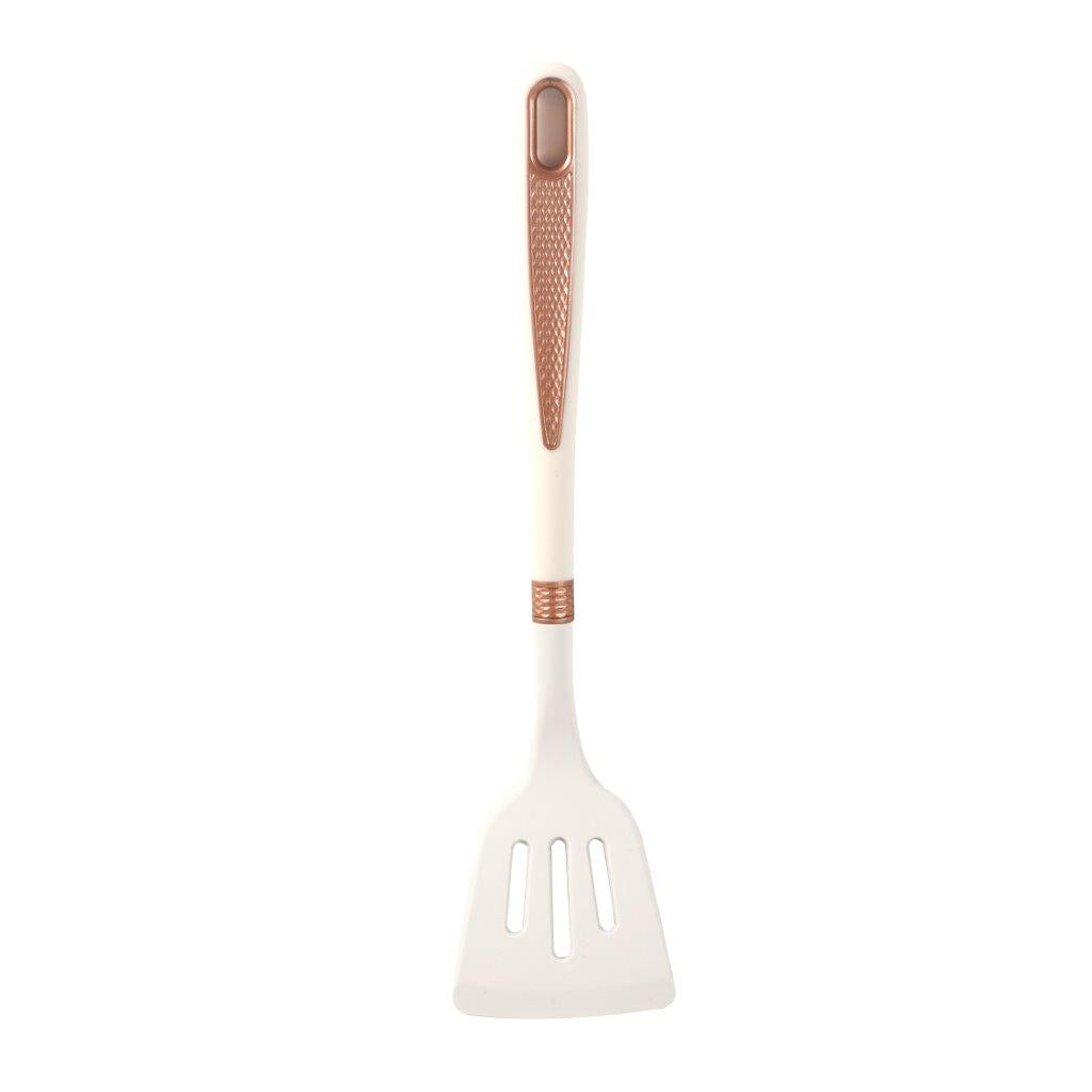 High Quality Plastic Kitchen Cutlery Utensil Spoon Set of 6 Pcs with Chrome Stand 11*17*39 cm