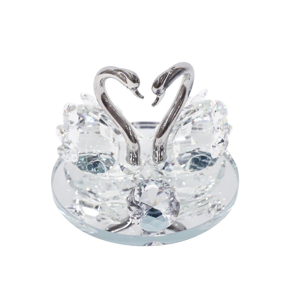 Home Decor Tabletop Crystal Swan 13*8 cm