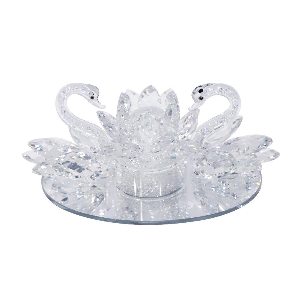 Home Decor Tabletop Crystal Swan 19*10 cm