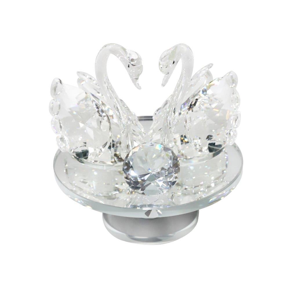 Home Decor Tabletop Crystal Swan 16.5*16 cm