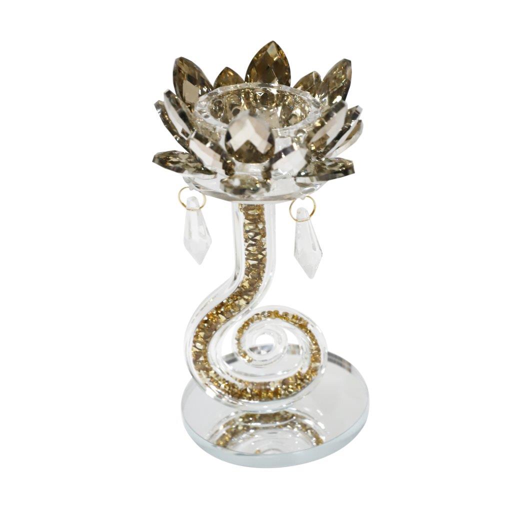 Home Decor Tabletop Crystal Candleholder 18.5 cm