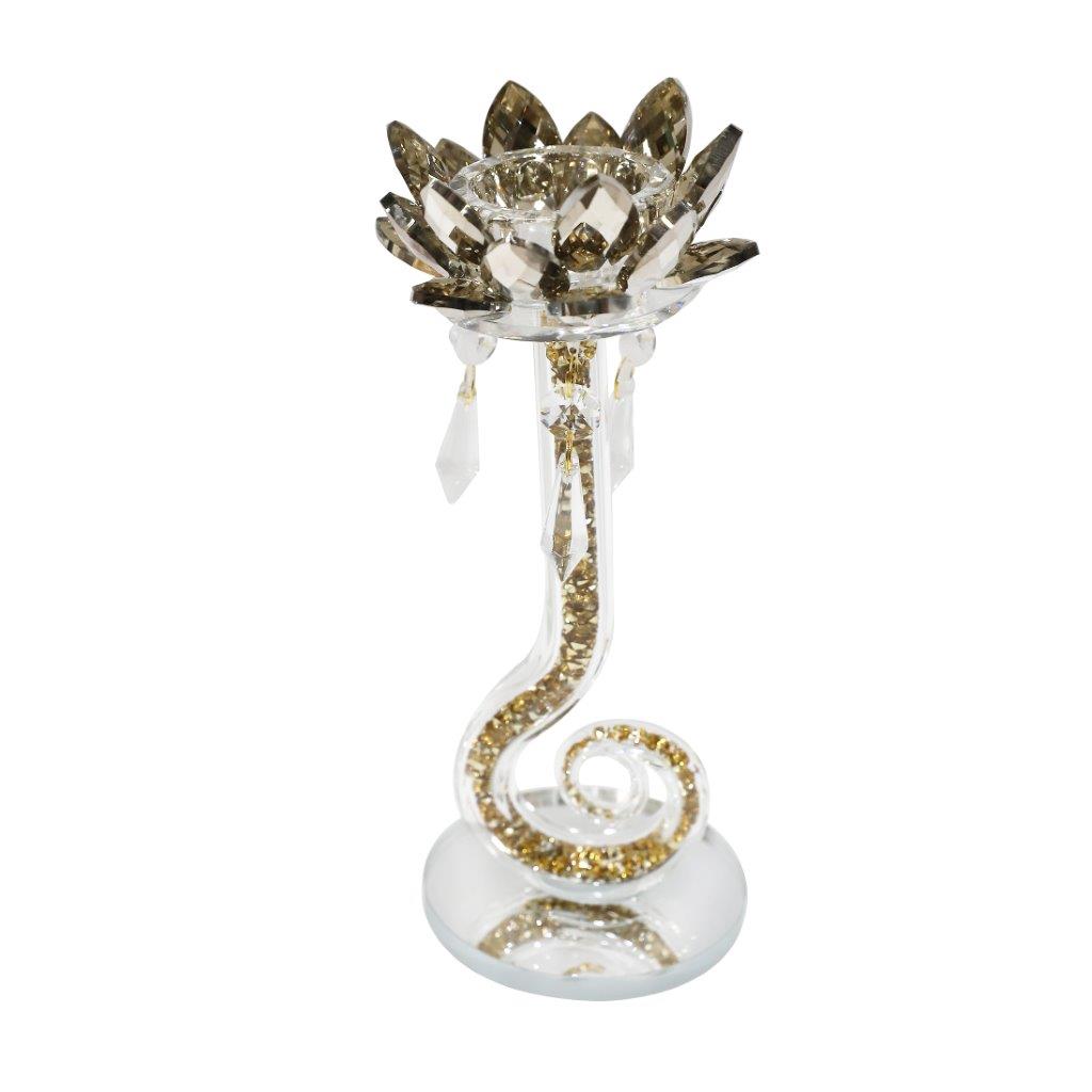 Home Decor Tabletop Crystal Candleholder 26.5 cm