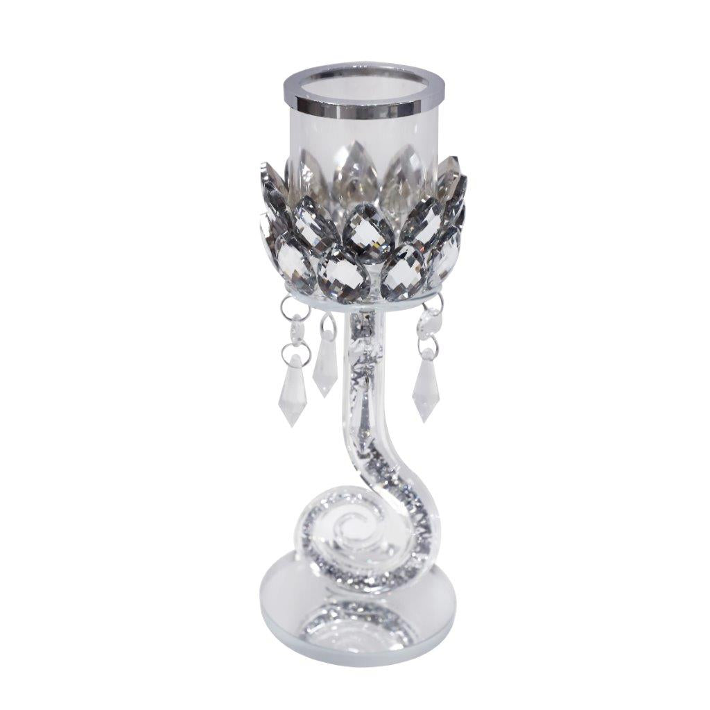 Home Decor Tabletop Crystal Candleholder 25 cm