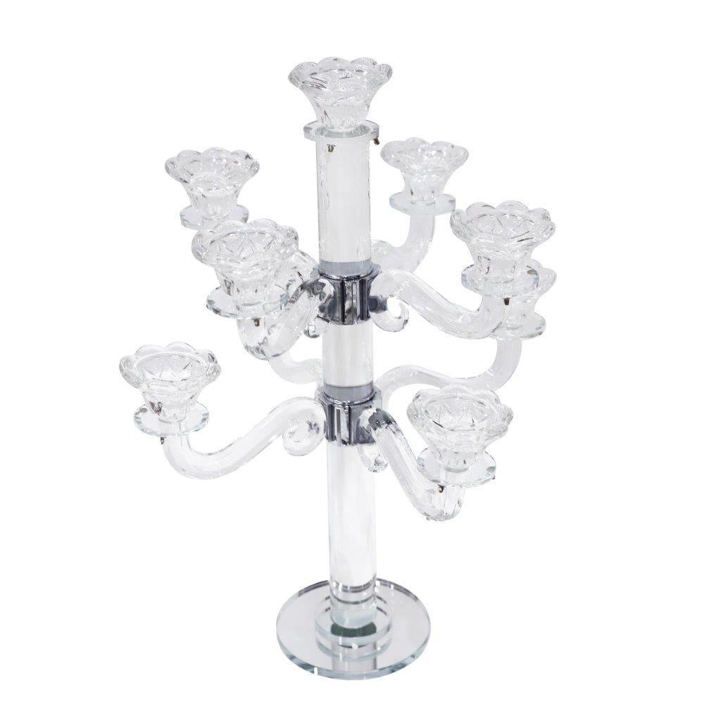 Home Decor Tabletop Crystal Candleholder 9 Arms 44 cm