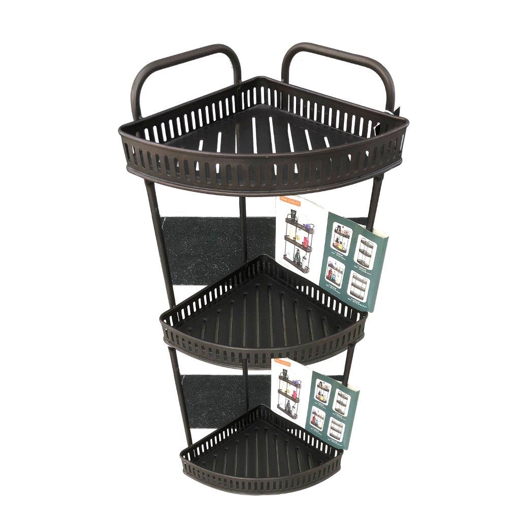 Bathroom Accessories Iron Shower Caddy 3 Tier 24*24*59 cm