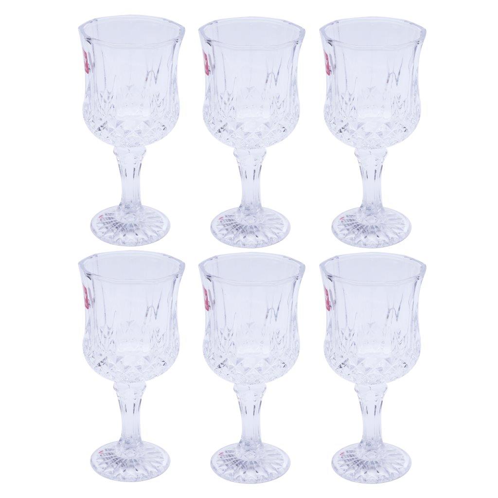 Premium Lead Free Glass Footed Tumblers Set of 6 Pcs 230 ml