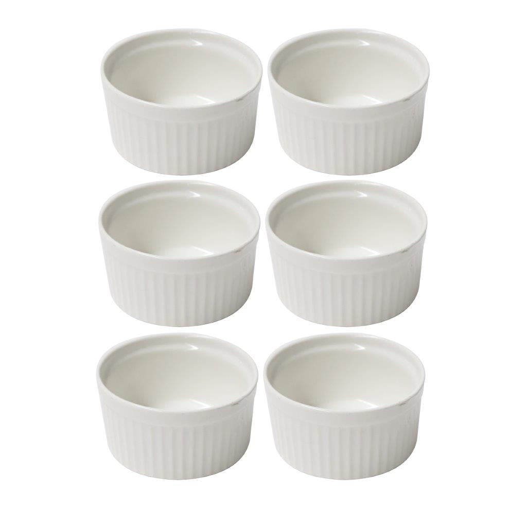 White Ceramic Fine Porcelain Serving and Dipping Bowl Snacks Fruits and Nuts Bowl Set of 6 Pcs 9.5*4.6 cm