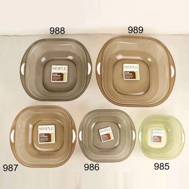 حوض غسيل مربع بلاستيكي متعدد الأغراض متعدد الألوان 31*10 سم