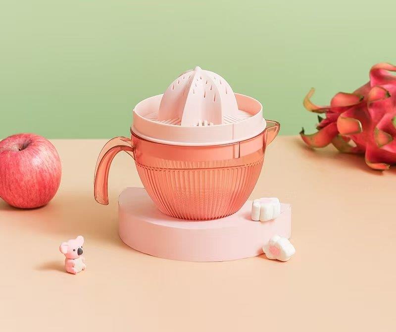 عصارة فواكه يدوية بلاستيكية متعددة الألوان، عصارة ليمون 17.5*12.2*13 سم