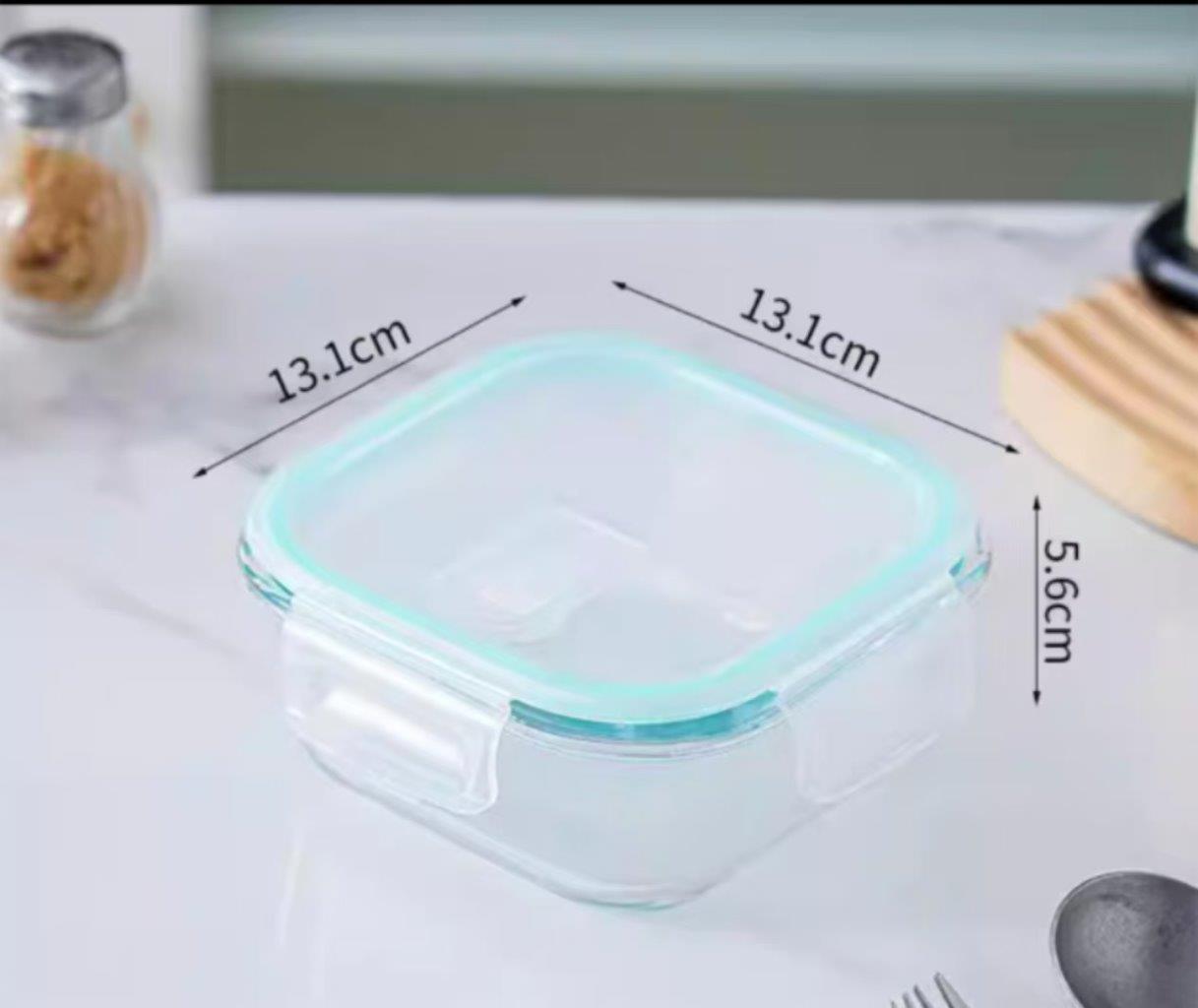 Multipurpose Mixed Colors Plastic Storage Box Food Container Set of 3 Pcs 320 ml+520 ml+800 ml