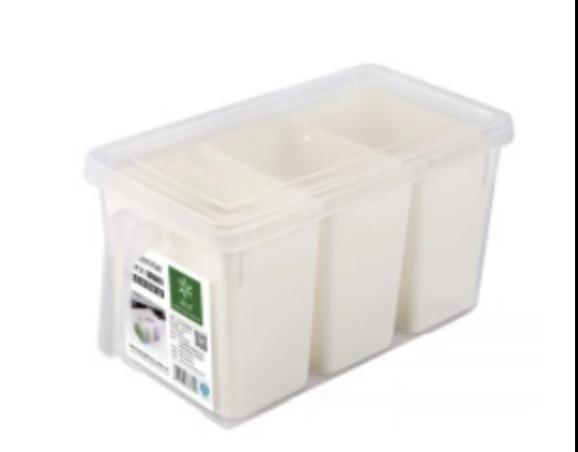 سلة تنظيم أدوات المائدة متعددة الأقسام للمطبخ 31.2x15.6x15.9 سم