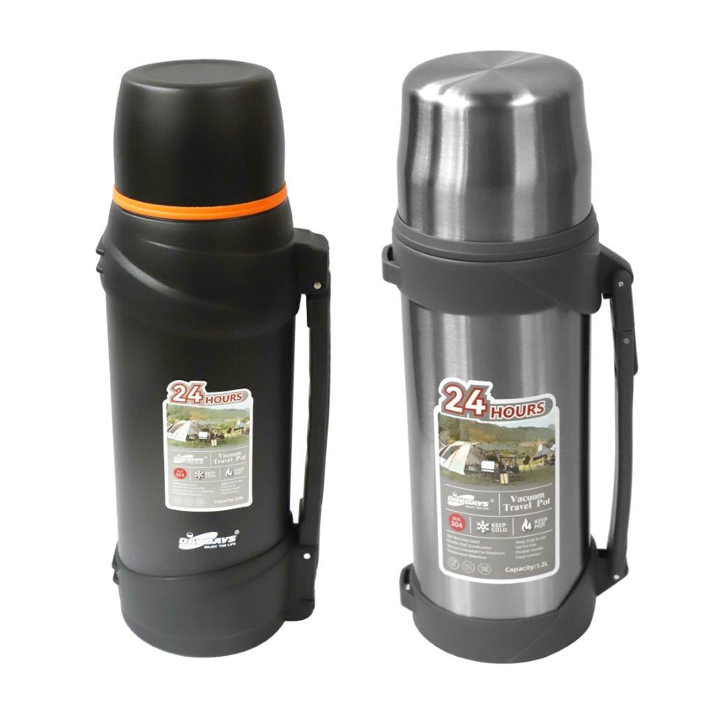 ترمس حراري محمول معزول بالفراغ متعدد الألوان من الفولاذ المقاوم للصدأ بسعة 2.0 لتر