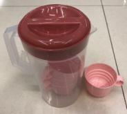 Premium Plastic Beverage Jug Water Jug and Drink Cup Set 13*18*23 cm