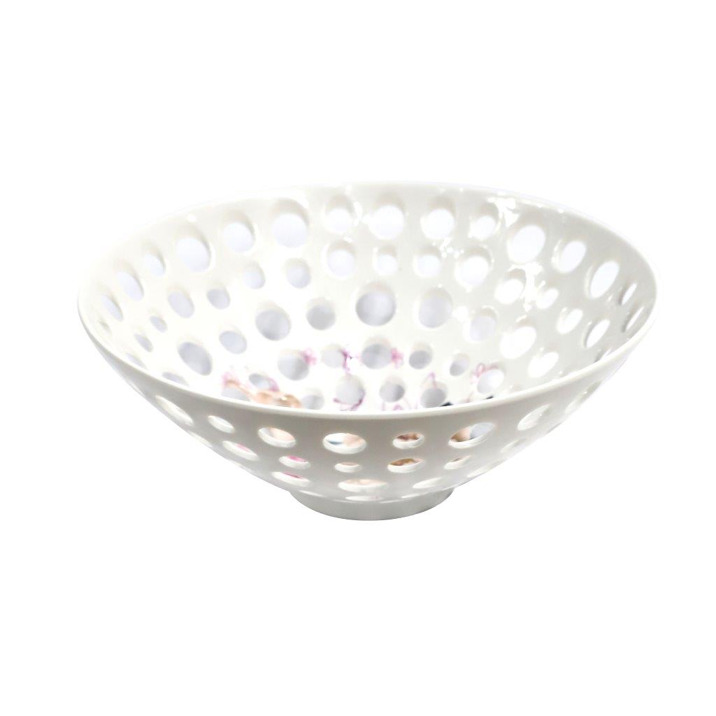 Melamine Floral Pattern Veggie Tray Fruit Bowl Serving Dish CJ5017