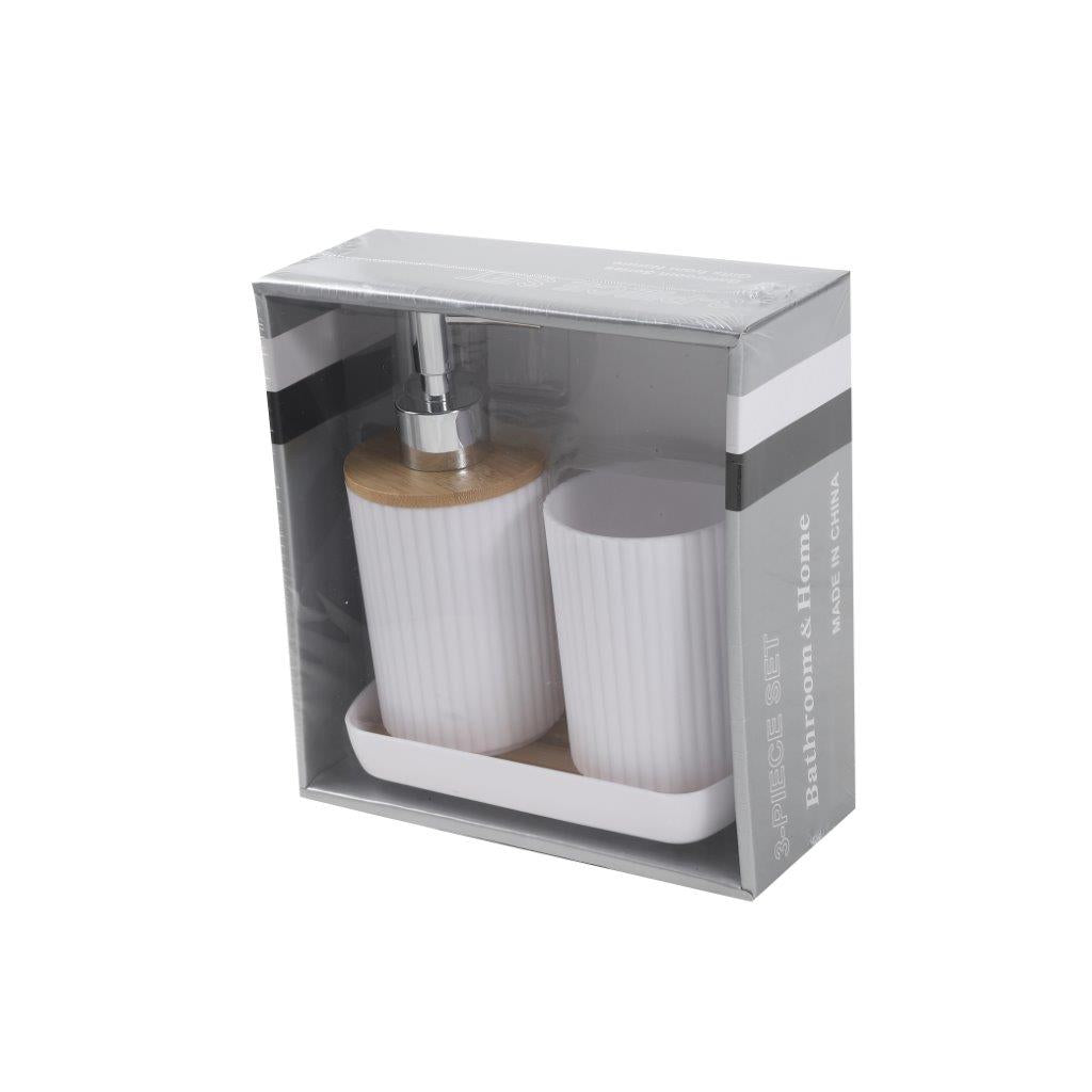 Mixed Colors Bathroom Accessories Soap Dispenser Toothbrush Holder Set of 3 Pcs 10.5*7.5/16.5*7.5 /16.2*8.5*2.5 cm