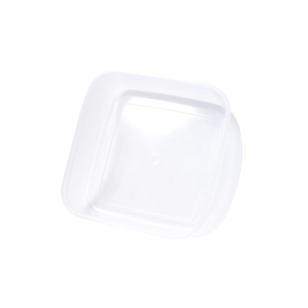 Multipurpose Clear Colour BPA Free Lunch Box Plastic Storage Box Food Container 650 ml 15.3x15.3x4.75cm