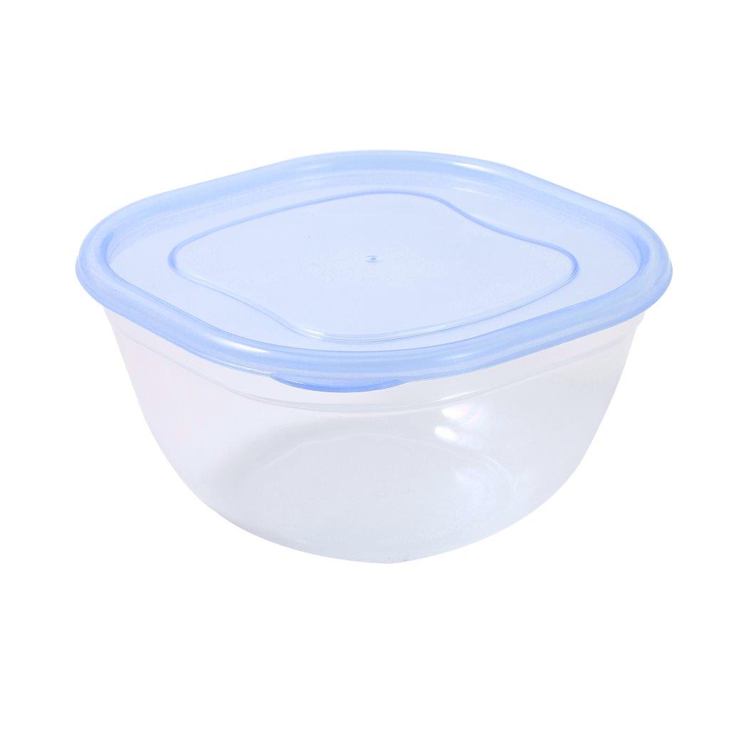 Multipurpose Clear Colour BPA Free Lunch Box Plastic Storage Box Food Container 900 ml 16.2x16.2x8.4cm