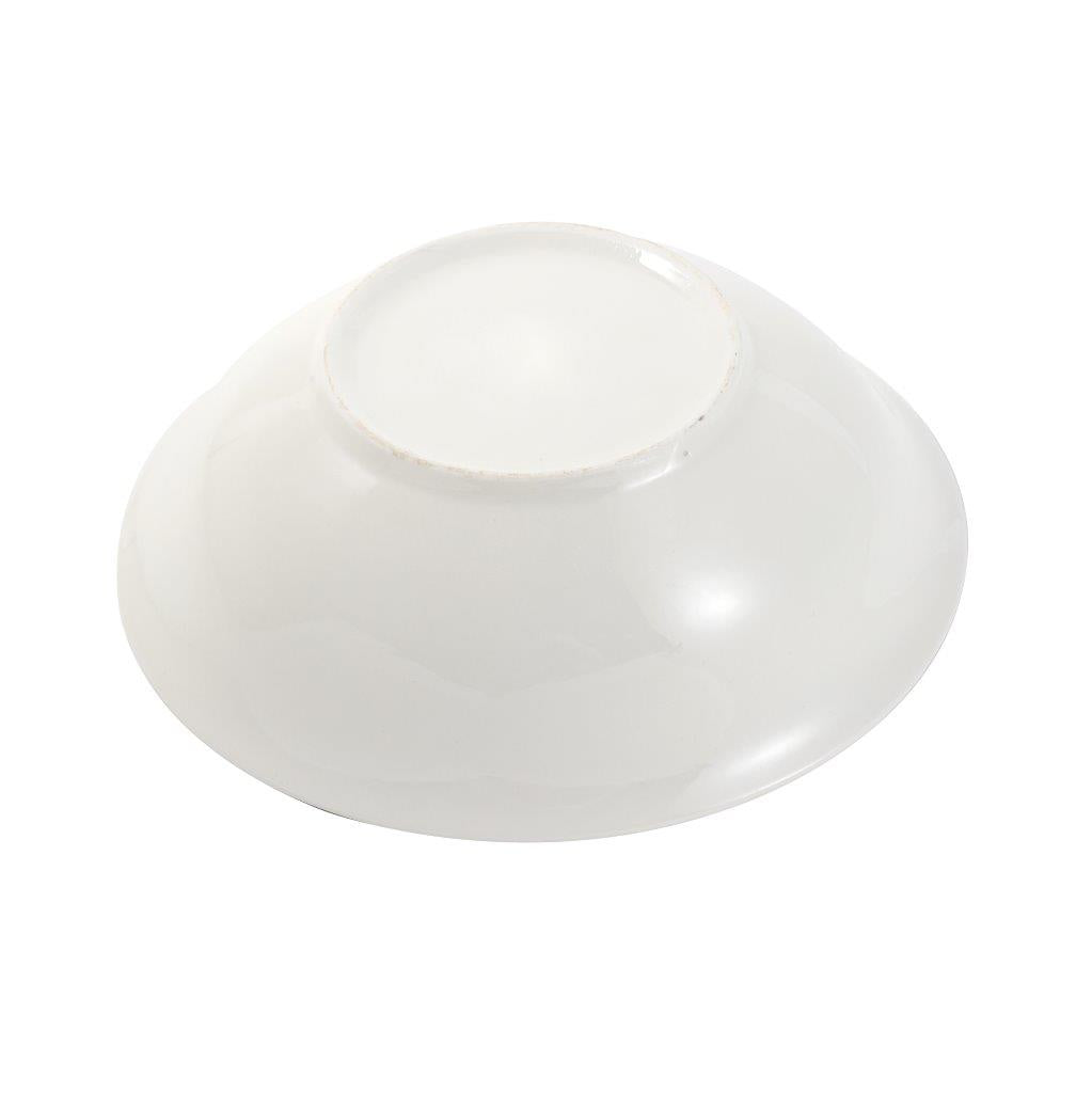 White Floral Pattern Ceramic Round Serving Bowl Serveware Dinnerware 23 cm