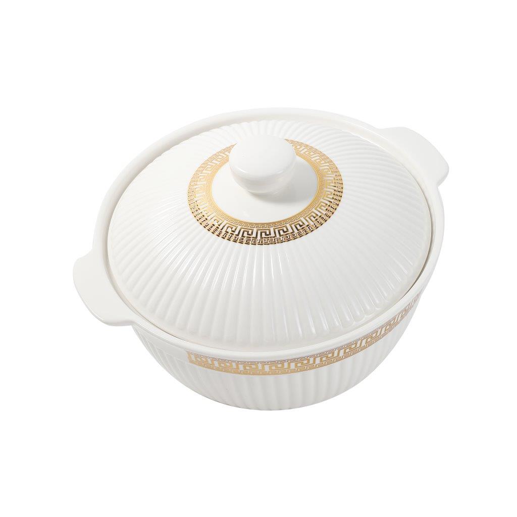 Ceramic Soup Tureen Casserole Dish Bowl Set of 3 Pcs 27/23/20 cm*12 cm