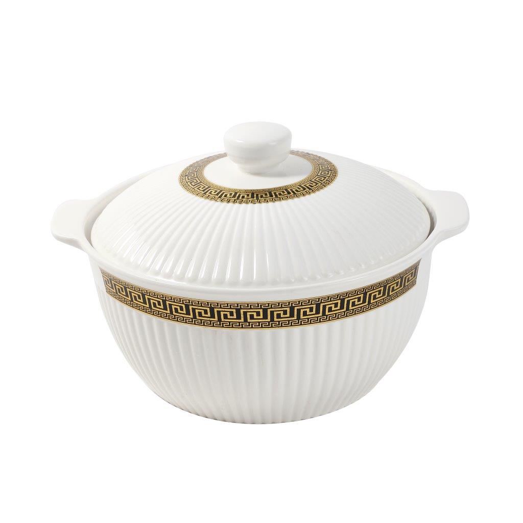 Ceramic Soup Tureen Casserole Dish Bowl Set of 3 Pcs 27/23/20 cm*12 cm
