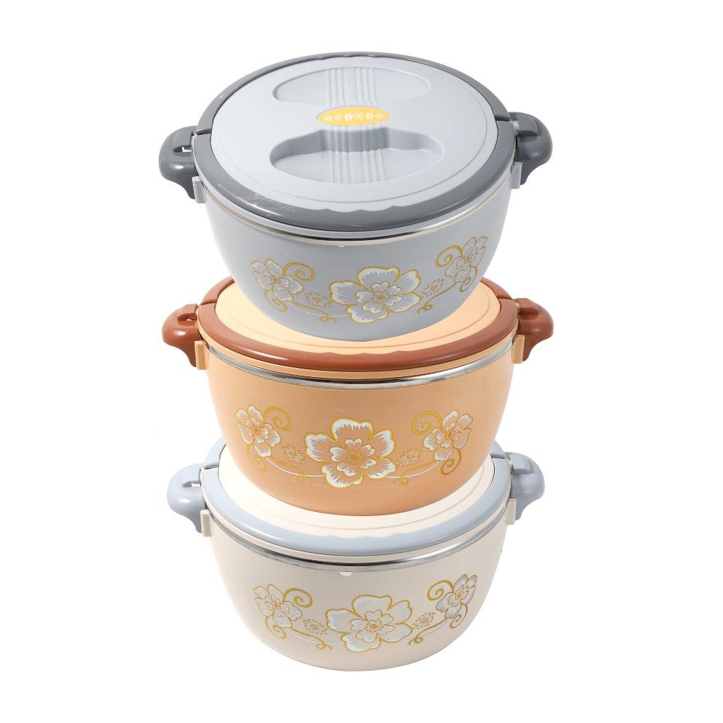 Plastic Vacuum Insulated Hot Pot Food Warmer Set of 4 Pcs 16/20/24/28 cm