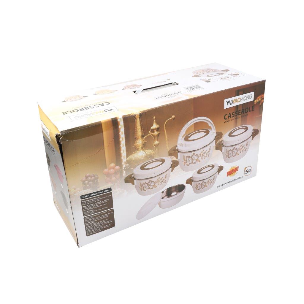 Plastic Vacuum Insulated Hot Pot Food Warmer Set of 4 Pcs 16/20/24/28 cm