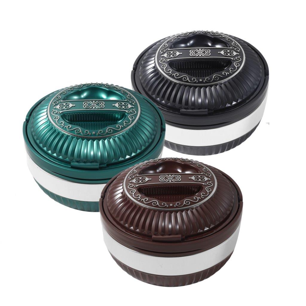 Plastic Vacuum Insulated Hot Pot Food Warmer Set of 3 Pcs 3L/6L/12L