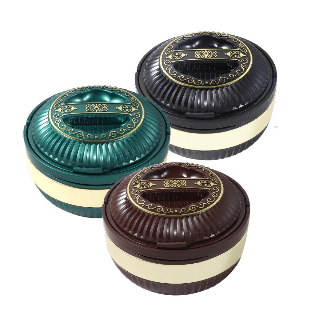 Plastic Vacuum Insulated Hot Pot Food Warmer Set of 3 Pcs 3L/6L/12L
