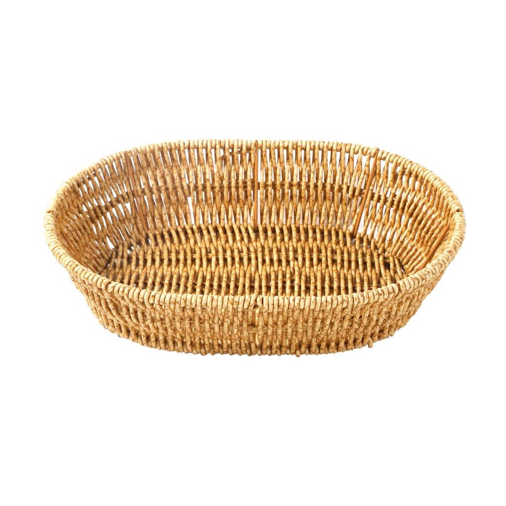 Handmade Wicker Basket Rattan Fruit Basket 28.5*20*8